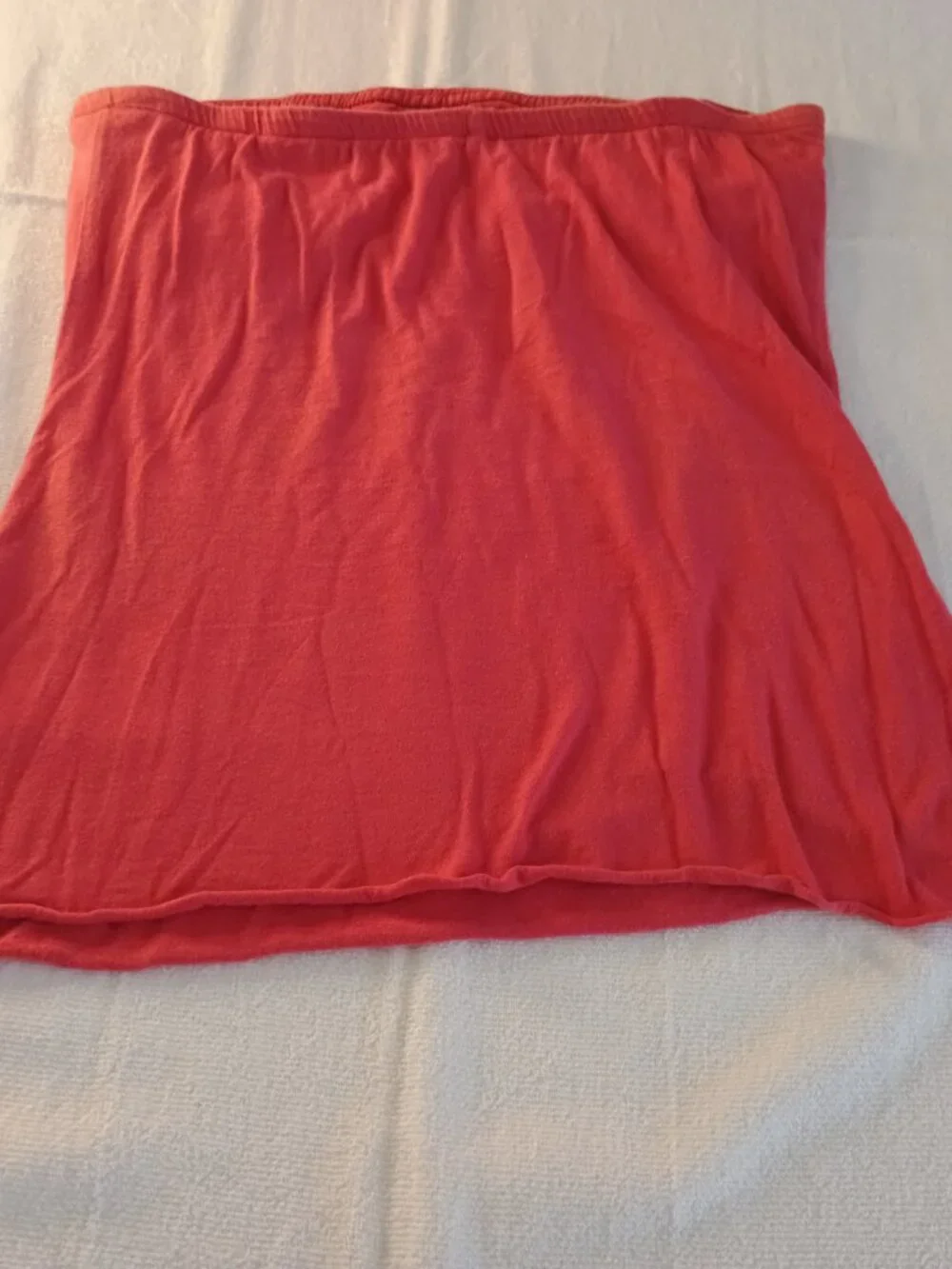Mossimo Supply Co Girl M Tube Top Built-In-Bra Stretch Cotton Red Breathabl Twee